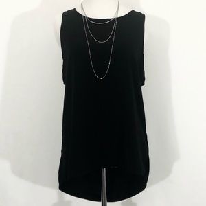 Divided Black High Low Back Cutout Blouse Top 4